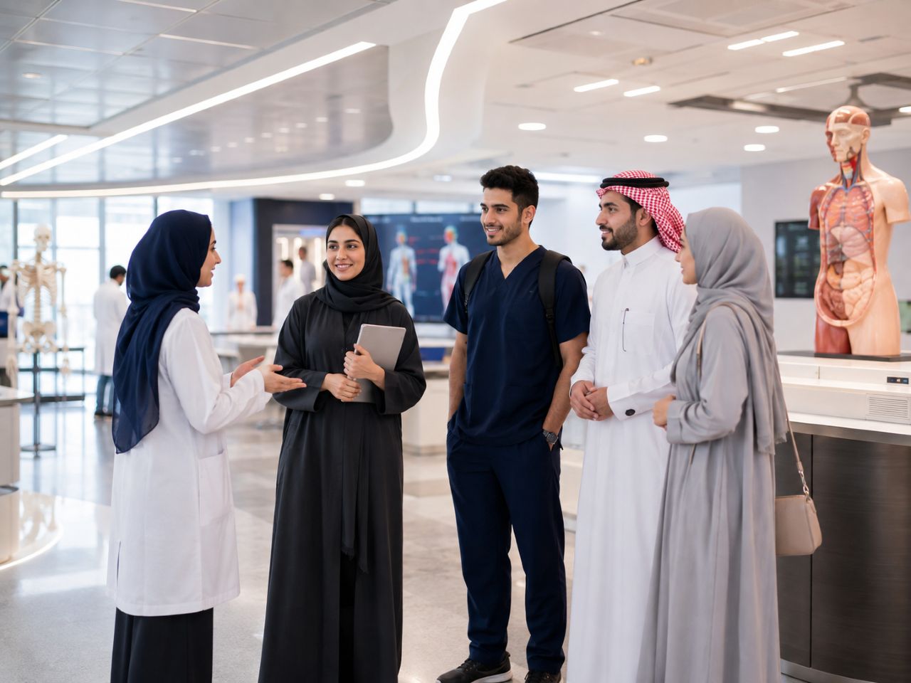تجربة اليوم المفتوح في حرم كليات البترجي الطبية بعسير