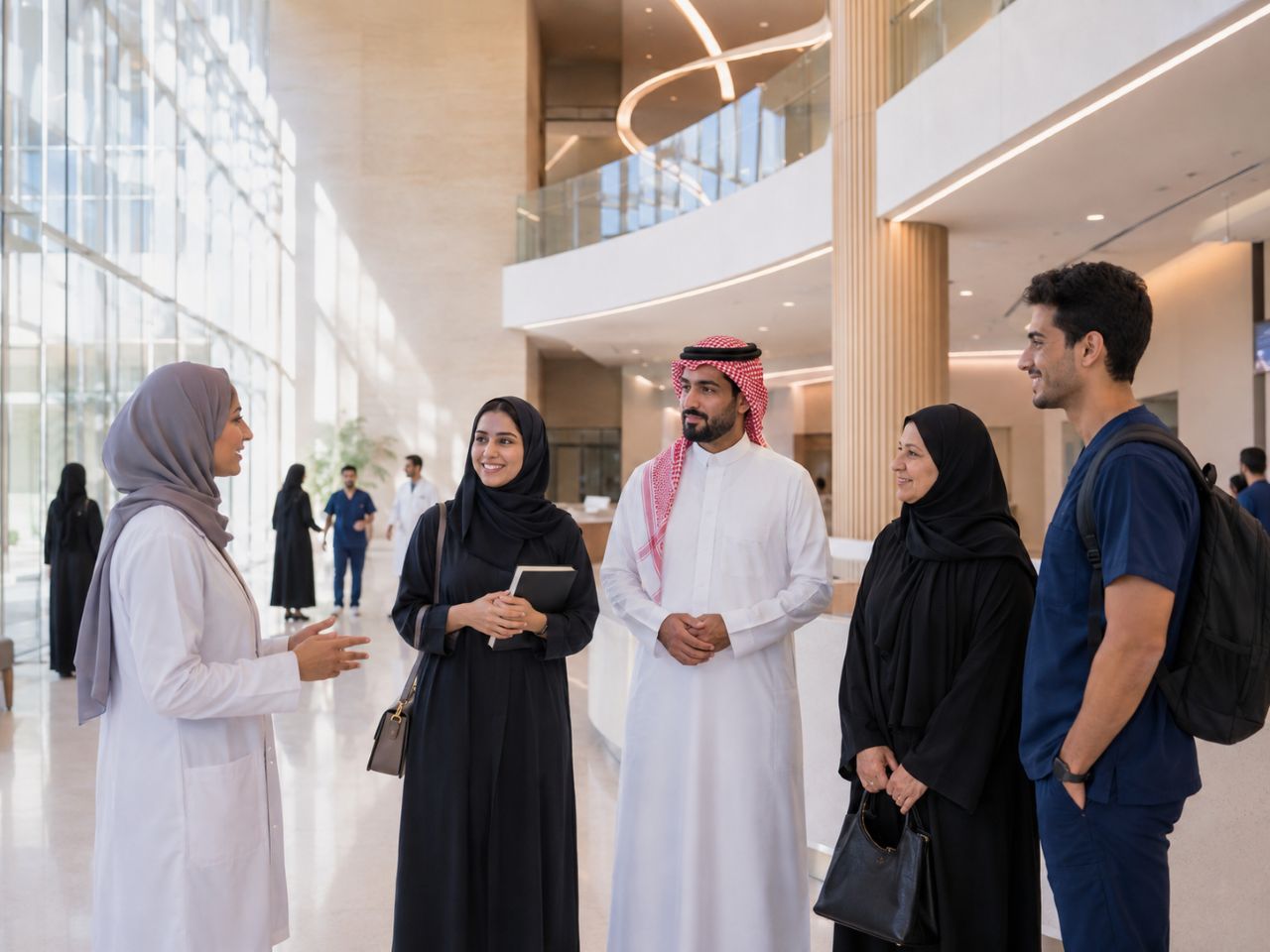 BMC faculty member discussing a healthcare program